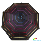Зонт женский полуавтомат HAPPY RAIN (ХЕППИ РЭЙН) U42272-1 черный, полуавтомат, полоска