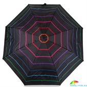 Зонт женский полуавтомат HAPPY RAIN (ХЕППИ РЭЙН) U42272-2 черный, полуавтомат, полоска