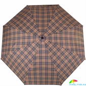 Зонт женский компактный механический HAPPY RAIN (ХЕППИ РЭЙН) U42659-4 бежевый, механический, клетка