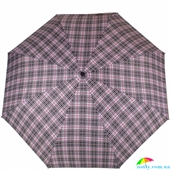 Зонт женский компактный механический HAPPY RAIN (ХЕППИ РЭЙН) U42659-3 серый, механический, клетка