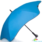 Противоштормовой зонт-трость женский механический BLUNT (БЛАНТ) Bl-lite-plus-blue голубой, механический, однотонный