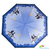 Зонт женский компактный механический ZEST (ЗЕСТ) Z53516-7 голубой, механический, животные