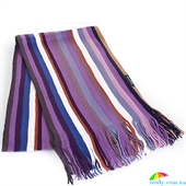 Шарф мужской шерстянной в стиле Paul Smith 172*26 см BAOSIDI (БАОСИДИ) DC183-008 фиолетовый, шерсть