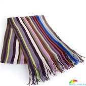 Шарф мужской шерстянной в стиле Paul Smith 164*26 см BAOSIDI (БАОСИДИ) DC183-402 коричневый, шерсть