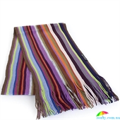 Шарф мужской шерстянной в стиле Paul Smith 164*26 см BAOSIDI (БАОСИДИ) DC183-401 коричневый, шерсть