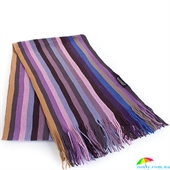 Шарф мужской шерстянной в стиле Paul Smith 164*26  см BAOSIDI (БАОСИДИ) DC183-400 фиолетовый, шерсть