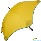 Противоштормовой зонт-трость женский механический BLUNT (БЛАНТ) Bl-lite-2-yellow-blue желтый, механический, однотонный