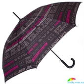 Зонт-трость женский полуавтомат HAPPY RAIN (ХЕППИ РЭЙН) U41089-1 коричневый, абстракция