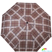 Зонт женский компактный механический HAPPY RAIN (ХЕППИ РЭЙН) U42659-7 бежевый, клетка