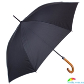 Зонт-трость мужской полуавтомат  MAGIC RAIN (МЭДЖИК РЕЙН) ZMR14004 черный, однотонный