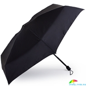 Зонт мужской компактный облегченный механический  FULTON (ФУЛТОН) FULG843-Black черный, однотонный