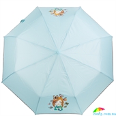 Зонт женский  полуавтомат ART RAIN (АРТ РЕЙН) ZAR3611-67 голубой, абстракция