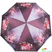 Зонт женский полуавтомат MAGIC RAIN (МЭДЖИК РЕЙН) ZMR4232-4 бордовый, цветы