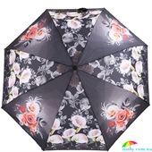 Зонт женский полуавтомат MAGIC RAIN (МЭДЖИК РЕЙН) ZMR4232-5 серый, цветы