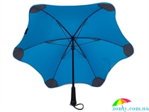 Противоштормовой зонт-трость женский механический BLUNT (БЛАНТ) Bl-lite-2-blue голубой, механический, однотонный