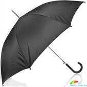 Зонт-трость мужской полуавтомат RAINY DAYS (РЕЙНИ ДЕЙС) U70967 черный, полуавтомат, однотонный