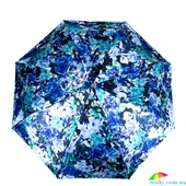 Зонт женский автомат DOPPLER (ДОППЛЕР) DOP74665GFO-2 синий, полный автомат, цветы