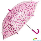 Зонт-трость детский RAINY DAYS (РЕЙНИ ДЕЙС) U78558-serdze прозрачный, механический, абстракция